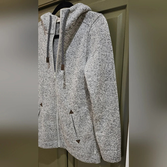 C - Eddie Bauer zip up jacket with fleece lining and sherpa hood - Picture 5 of 7